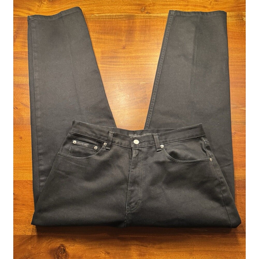 Calvin Klein Men’s Easy Fit Jeans Sz 34 Black Y2K Vintage Straight leg Pants
